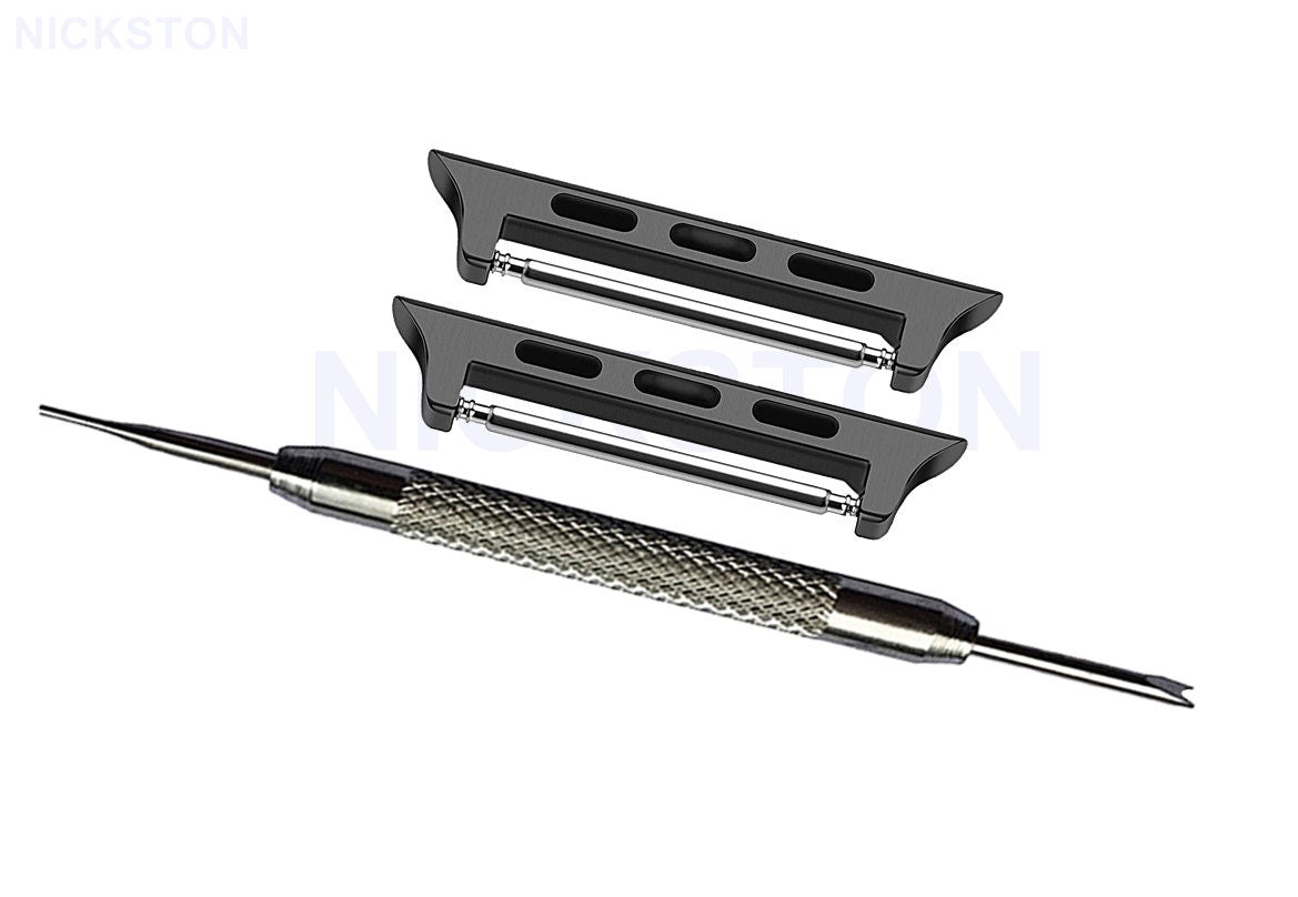 Apple Watch Band Strap Adapters Spring Bar Connectors for iWatch 38 40 41 42 44 45 49mm Ultra 2 9 8 7 SE 6 5 4 3 2 1 Rose Gold Silver Black